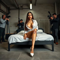 A 22 year old Mexican woman with long straight brunette hair and an enviably thin figure, measuring 90 pounds and 5'6" tall