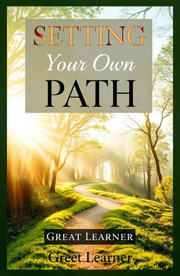 A captivating book cover design for the title 'Setting Your Own Path' by Great Learner