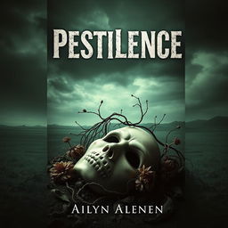 A striking and eerie book cover design titled 'Pestilence'