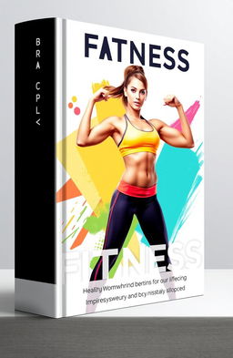 A striking book cover design featuring a fit and fabulous woman showcasing her strength and confidence