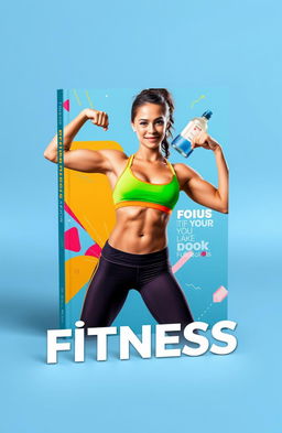 A striking book cover design featuring a fit and fabulous woman showcasing her strength and confidence