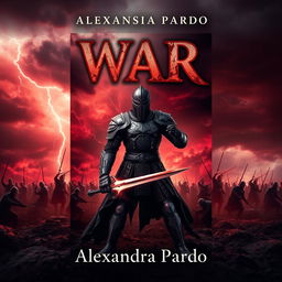 A fierce and striking book cover design for 'War' by Alexandra Pardo
