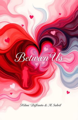 A visually striking album cover entitled 'Between Us', capturing the theme of uncertainty about love