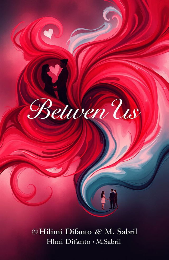 A visually striking album cover entitled 'Between Us', capturing the theme of uncertainty about love