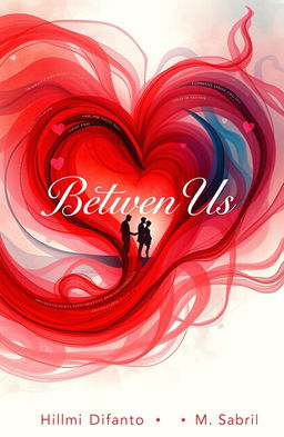 A visually striking album cover entitled 'Between Us', capturing the theme of uncertainty about love