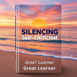 An inspiring book cover design for the title 'Silencing Self-Criticism' by Great Learner