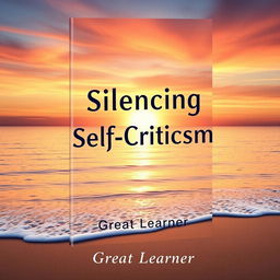 An inspiring book cover design for the title 'Silencing Self-Criticism' by Great Learner