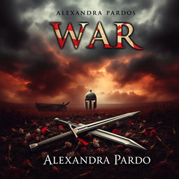 A hauntingly beautiful book cover design for 'War' by Alexandra Pardo
