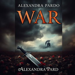 A hauntingly beautiful book cover design for 'War' by Alexandra Pardo