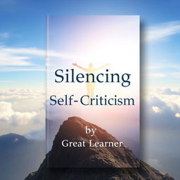 An uplifting book cover design for the title 'Silencing Self-Criticism' by Great Learner