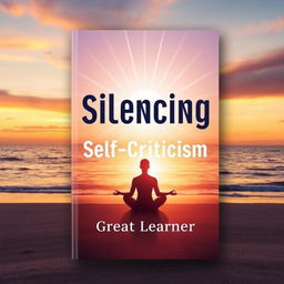 An empowering book cover design for the title 'Silencing Self-Criticism' by Great Learner
