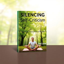 A captivating book cover design for the title 'Silencing Self-Criticism' by Great Learner