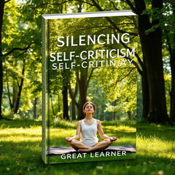 A captivating book cover design for the title 'Silencing Self-Criticism' by Great Learner