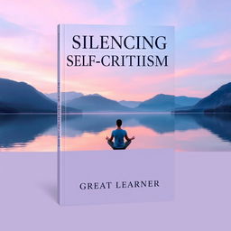 A striking book cover design for the title 'Silencing Self-Criticism' by Great Learner