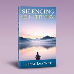 A striking book cover design for the title 'Silencing Self-Criticism' by Great Learner