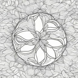 Craft a coloring page featuring a mandala composed entirely of intricate eggs