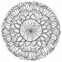 Create a coloring page featuring a beautiful Easter-themed mandala