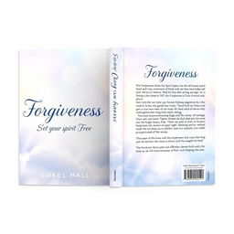 A book cover design featuring the title 'Forgiveness, Set your Spirit Free' prominently displayed on the front, back, and spine