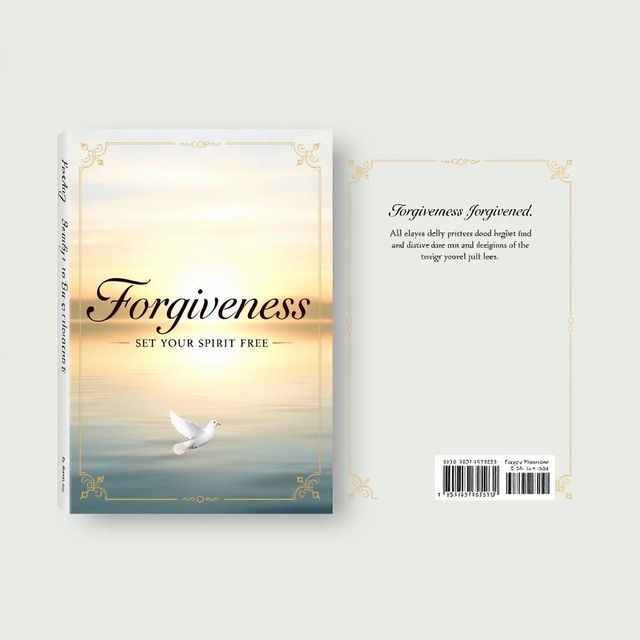 A beautiful, inspirational book cover design for a title 'Forgiveness, Set your Spirit Free'