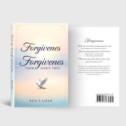 A beautiful, inspirational book cover design for a title 'Forgiveness, Set your Spirit Free'