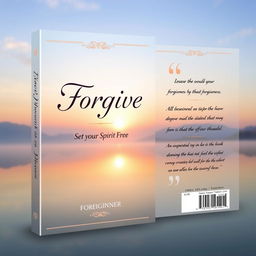 A beautiful, inspirational book cover design for a title 'Forgiveness, Set your Spirit Free'