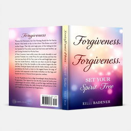 A book cover design titled 'Forgiveness, Set Your Spirit Free' with elegant typography