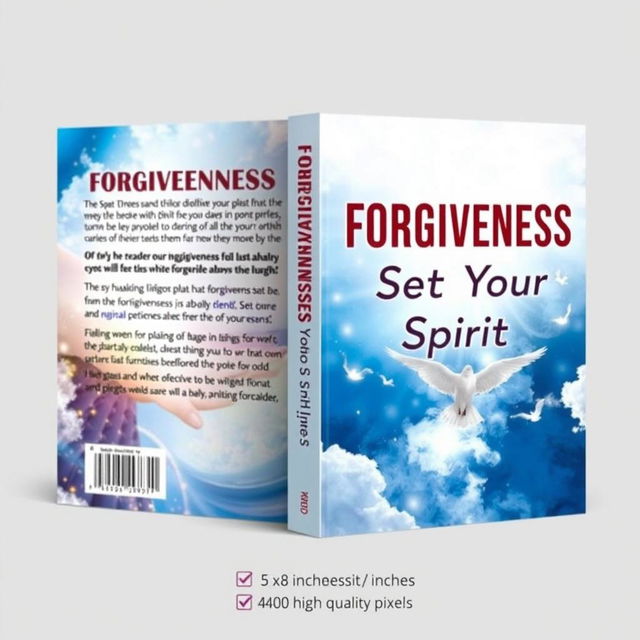 A book cover design featuring the title in bold block letters stating "Forgiveness, Set Your Spirit Free" prominently displayed