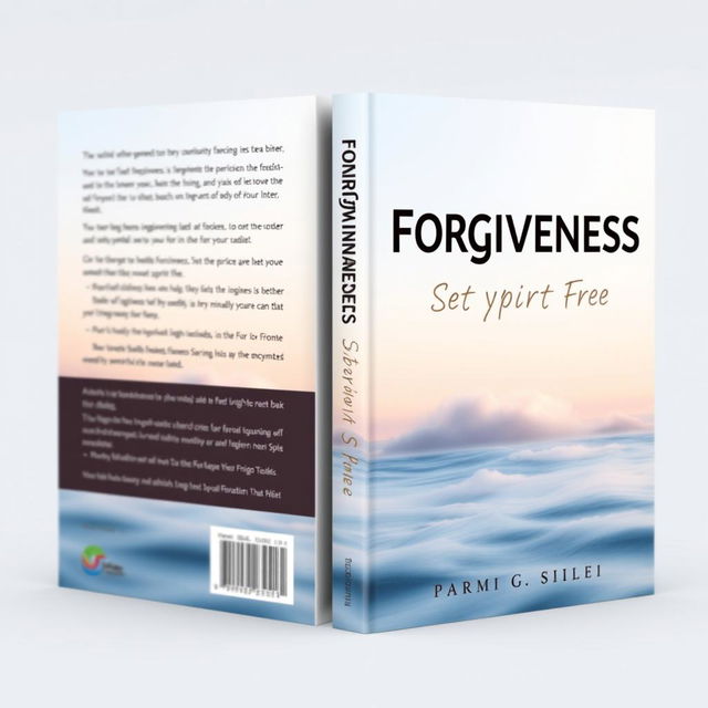 A book cover design featuring the title "Forgiveness, Set your Spirit Free" in bold block letters