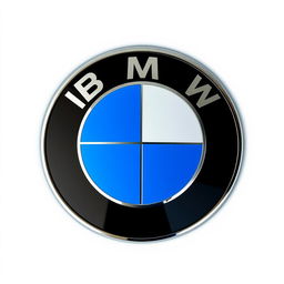 A striking and detailed depiction of the BMW logo, showcasing the circular emblem divided into quadrants of blue and white, representing the brand’s heritage and connection to aviation