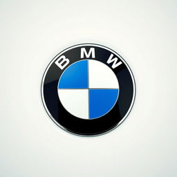 A crisp and detailed representation of the BMW logo, depicting the iconic circular emblem split into quadrants of blue and white, symbolizing the brand's aviation roots