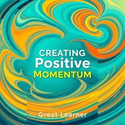 A visually striking book cover for the title "Creating Positive Momentum" by Great Learner