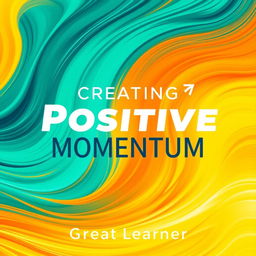 A visually striking book cover for the title "Creating Positive Momentum" by Great Learner