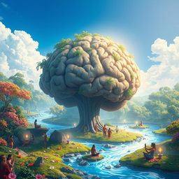 A fascinating world inspired by the medulla oblongata, symbolizing harmony and balance, where negativity does not exist