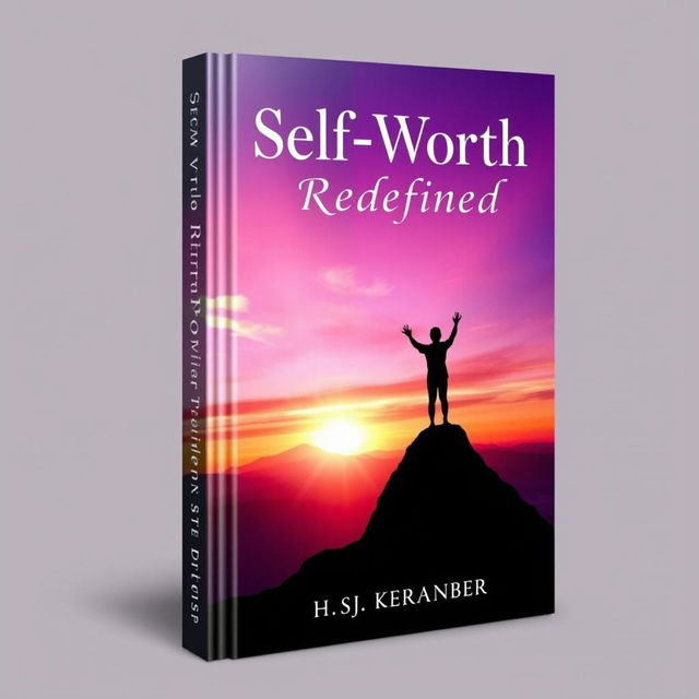 A compelling book cover for the title "Self-Worth Redefined" by Great Learner