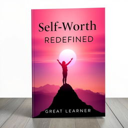 A compelling book cover for the title "Self-Worth Redefined" by Great Learner