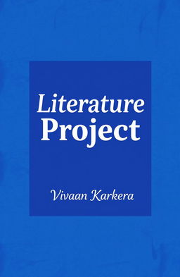 A creative cover page design for a literature project featuring the title "Literature Project" at the top in an artistic, bold font