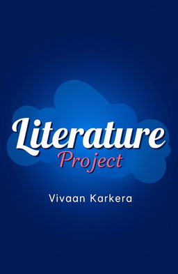 A vibrant and creative cover page for a literature project, featuring the title 'Literature Project' prominently displayed in an artistic font