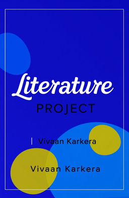 A vibrant and creative cover page for a literature project, featuring the title 'Literature Project' prominently displayed in an artistic font