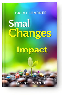 A vibrant and inspiring book cover design for 'Small Changes, Big Impact' by Great Learner