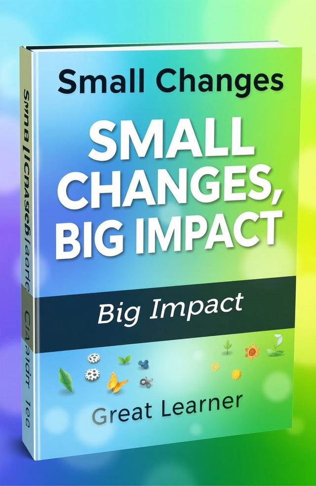 A vibrant and inspiring book cover design for 'Small Changes, Big Impact' by Great Learner