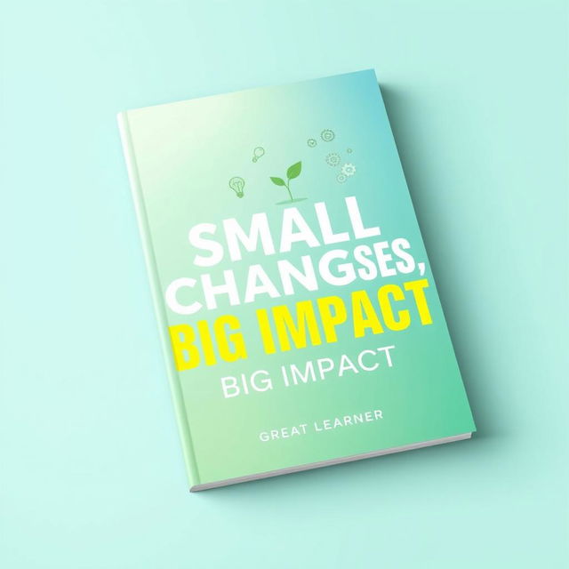 A visually striking book cover for 'Small Changes, Big Impact' by Great Learner