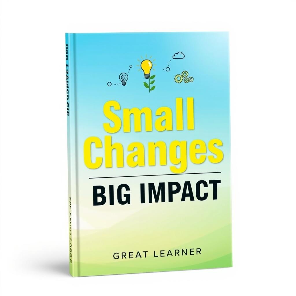 A visually striking book cover for 'Small Changes, Big Impact' by Great Learner