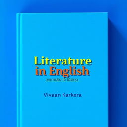 A creative cover page design for a book titled 'Literature in English'