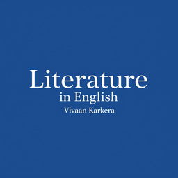 A creative cover page design for a book titled 'Literature in English'