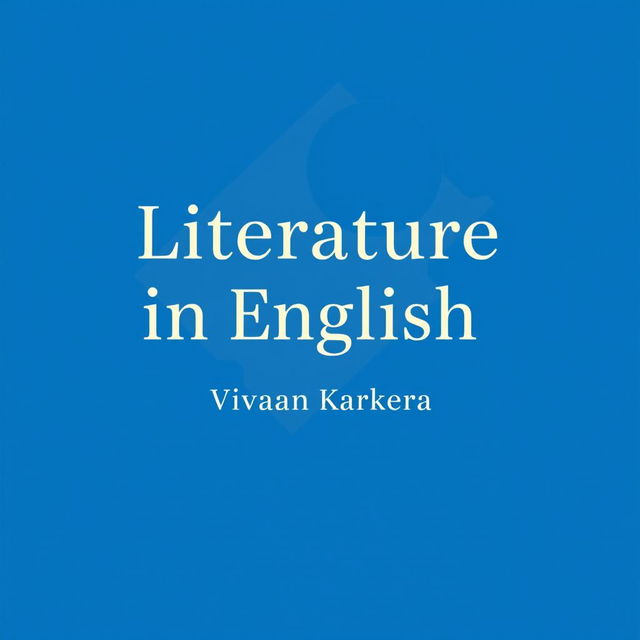 A creative cover page design for a book titled 'Literature in English'