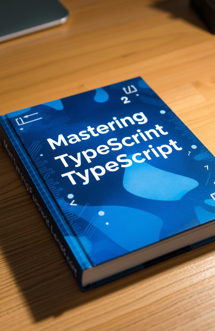 A beautifully designed TypeScript programming book with a cover that is predominantly blue