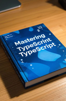 A beautifully designed TypeScript programming book with a cover that is predominantly blue