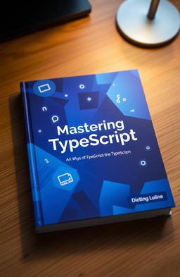 A beautifully designed TypeScript programming book with a cover that is predominantly blue