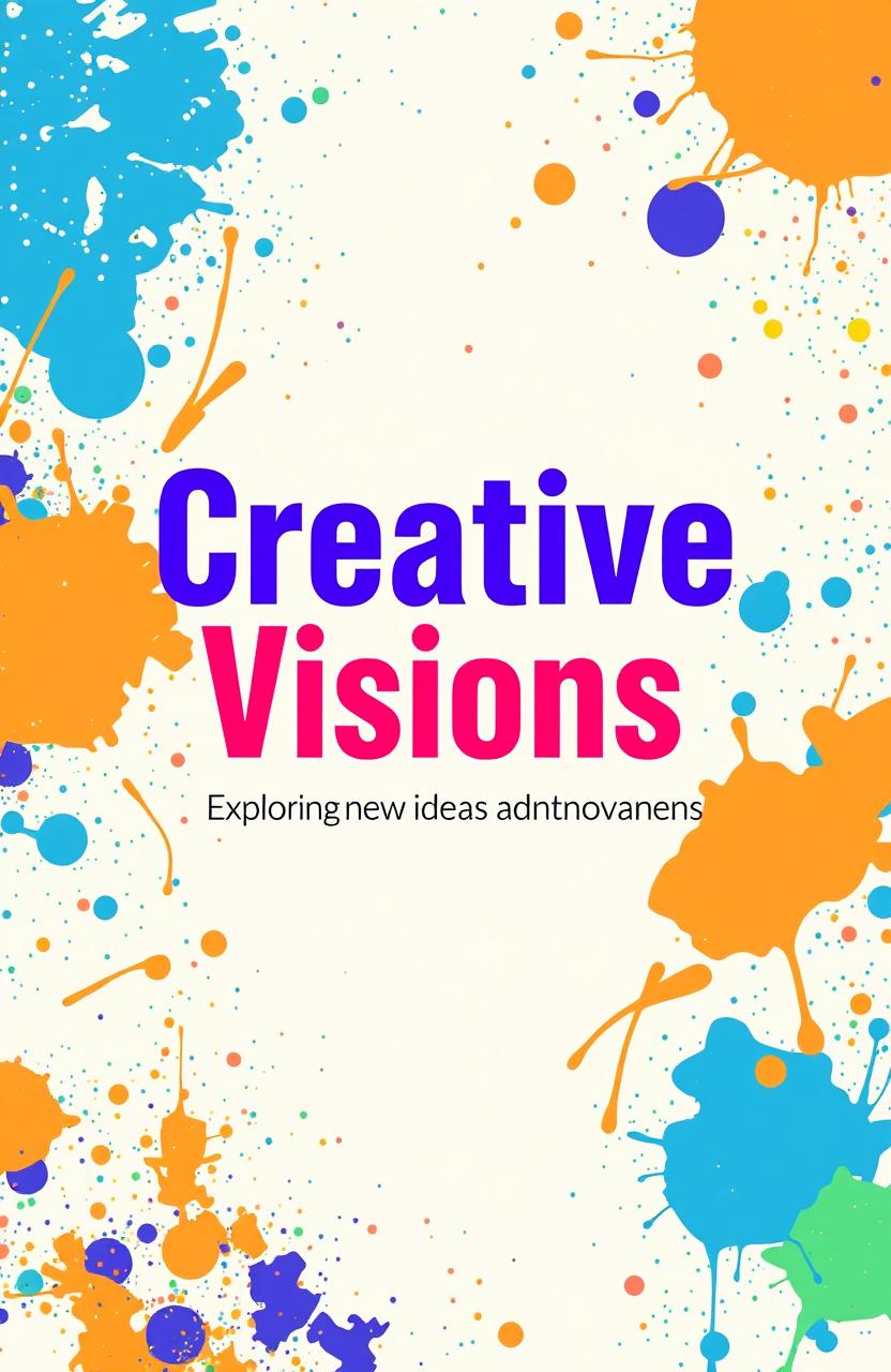 A vibrant and engaging cover page design for a creative project