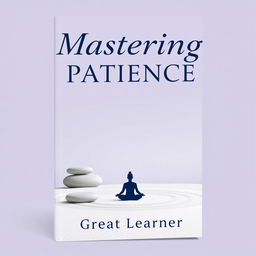 A beautifully designed book cover for 'Mastering Patience' by Great Learner